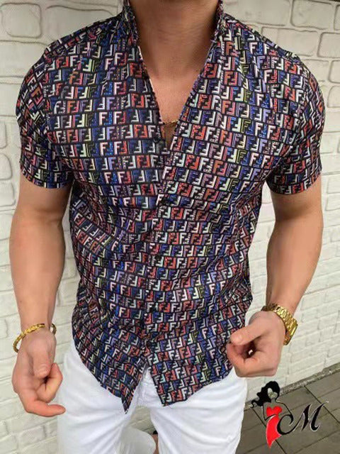 high-end Men's Clothing 2022 New Men&  Casual Fashion Shirts Streetwear Cardigan Short Sleeve Dress Shirt - TimelessGear9