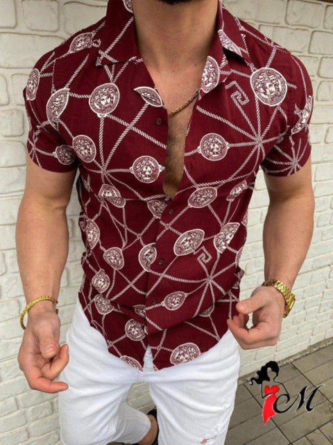high-end Men's Clothing 2022 New Men&  Casual Fashion Shirts Streetwear Cardigan Short Sleeve Dress Shirt - TimelessGear9