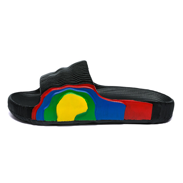 Yezzy Rainbow Slides Slip On Breathable Men Slippers Lightweight Cool Beach  Sandals - TimelessGear9