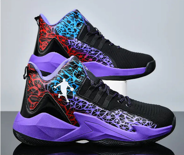 LBJ Basketball Shoes Men High Top Sports Air Mesh Hombre Athletic Male Boots Women Comfortable Breathable Sneakers - TimelessGear9