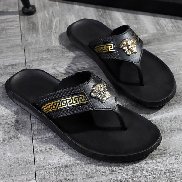 Slippers Gucci & Versace Stylish Slides Summer Sandals Home Anti-skid Outdoor Flip-flops - TimelessGear9