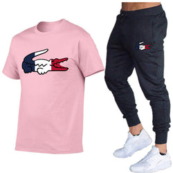 New 2023 Sports Suit Men Suit Sportswear Two-piece T-shirt Brand TrackSuit Men camisas - TimelessGear9