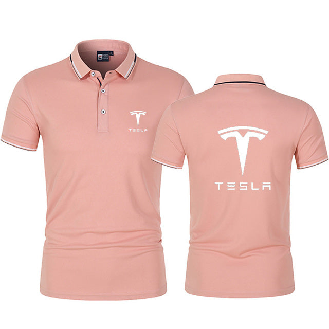 High Quality New Summer Men&#39;s Lapel Slim High Street Short Sleeve Outdoor Sports Tee Fashion - TimelessGear9