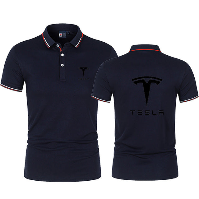 High Quality New Summer Men&#39;s Lapel Slim High Street Short Sleeve Outdoor Sports Tee Fashion - TimelessGear9