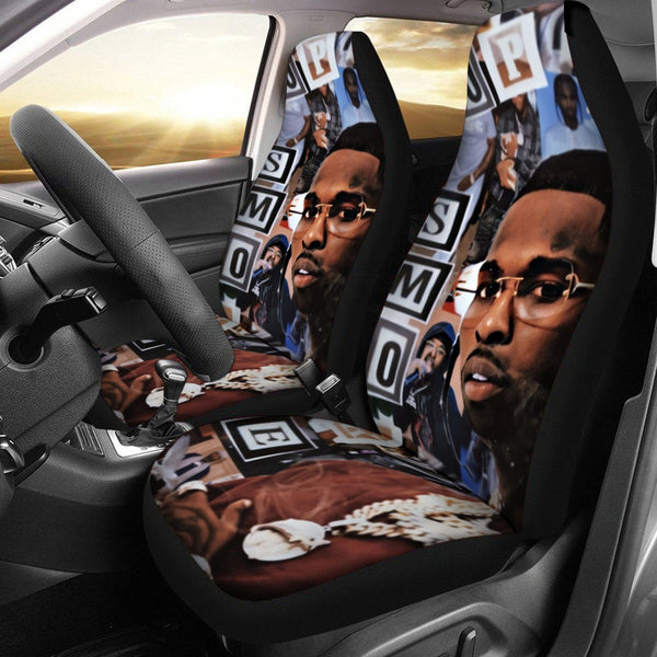 Pop Smoke Ultra Plush Automobile Seat Cover With Thickened Back