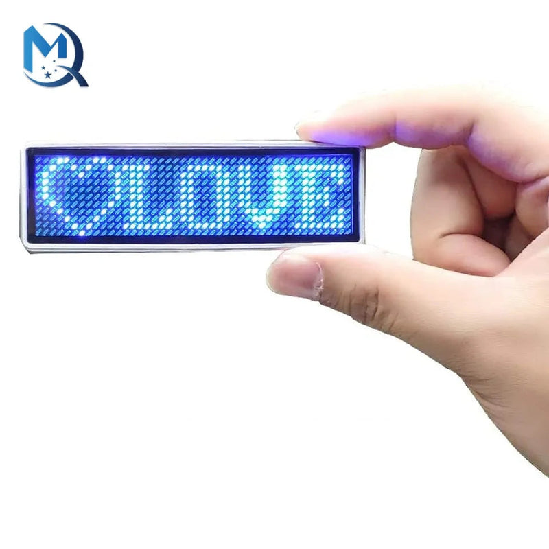 Fully New Bluetooth LED Name Badge DIY Programmable Scrolling Message Board Mini LED Display HD Text Digits Pattern Display