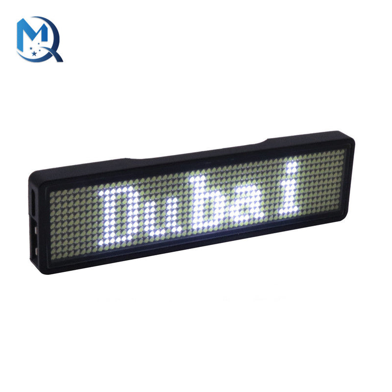 Fully New Bluetooth LED Name Badge DIY Programmable Scrolling Message Board Mini LED Display HD Text Digits Pattern Display
