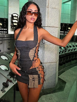 Top And Skirt Vintage Bandage Night Club Outfit
Two piece sexy set