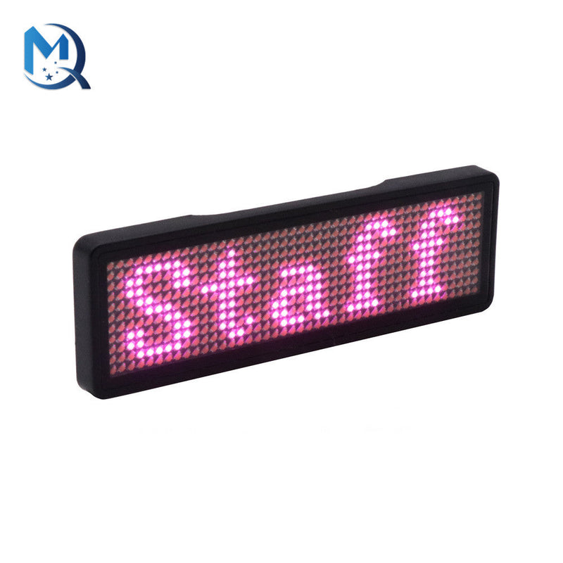 Fully New Bluetooth LED Name Badge DIY Programmable Scrolling Message Board Mini LED Display HD Text Digits Pattern Display