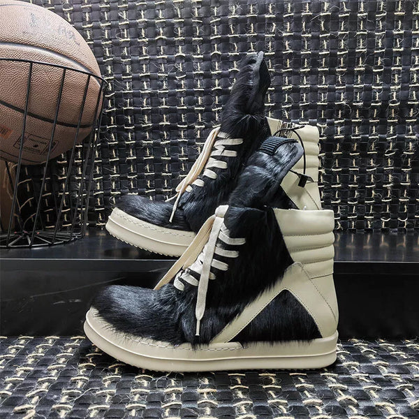 Rick High-top shoes Inverted triangular platform lace-up shoesOwens
