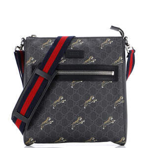 Gucci
Web Strap Front Zip Messenger Bag Printed GG Coated Canvas Medium